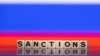 Ilustracija: Riječ "sankcije" na engleskom poredane ispred boja ruske zastave. (Foto: Rojters/Dado Ruvić)