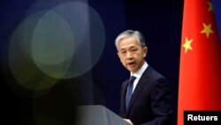 Jubir Kemlu China, Wang Wenbin di Beijing, China December 14, 2020. (REUTERS/Thomas Peter)