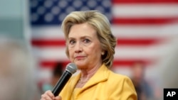 美国民主党总统参选人希拉里·克林顿