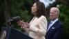 Shugaba Joe Biden looks da mataimakiyarshi Kamala Harris 