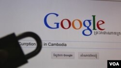 FILE: A photo of Google Search's Cambodia website.