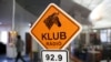 The logo of the opposition radio-station Klubradio is seen at its headquarters in Budapest, Hungary, Feb. 9, 2021. 