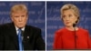 川普和克林顿首场辩论针锋相对