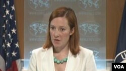 美国国务院发言人莎琪(美国之音视频截图)