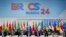 Leaders from Iran, Egypt, China, Russia, South Africa, Ethiopia and Brazil attend the BRICS Summit in Kazan, Russia, Oct. 24, 2024.