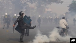 Demonstration in Phnom Penh