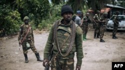 Ba soda ya mampinga ma RDC (FARDC) na mboka Manzalaho, pene na Beni, Nord-Kivu, RDC, 18 février 2020.