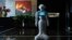 Robot bernama Pepper, di lobby hotel Mandarin Oriental di Las Vegas, 15 November 2017. (AP/John Locher)