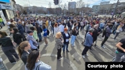Studentska blokada raskrsnice Kraljice Marije i Ruzveltove u Beogradu (Foto: Marko Dragoslavić/FoNet)