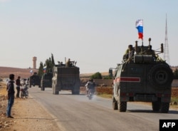 Konvoj ruskih vojnih vozila na putu ka sirijskom gradu Kobane, 23. oktobra 2019.