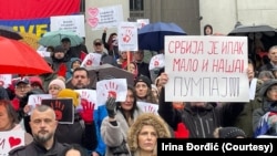 Skup podrške studentima u Vankuveru, 15. februar 2025. (Courtesy/Irina Đorđić)