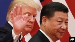 Predsednici Donald Tramp i Ši Đinping posle razgovora u Pekingu 9. novembra, 2017. 