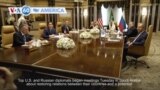 VOA60 America - US, Russian officials meet to discuss Ukraine war, bilateral relations