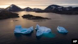 ARHIVA: Ledeni bregovi blizu Grenlanda (Foto: AP Photo/Felipe Dana)