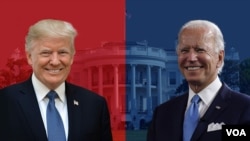 លោកប្រធានាធិបតី Donald Trump និងលោក Joe Biden ប្រធានាធិបតីជាប់ឆ្នោត។
