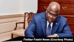 Mokonzi Felix Tshisekedi, na Kinshasa. (Photo ya le 15 aout 2019/Twitter Fatshi News)