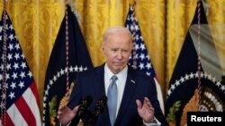 Presiden AS Joe Biden di Gedung Putih, Washington, D.C., 23 Februari 2024. 