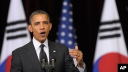 美国总统奥巴马在首尔核不扩散首脑会议上讲话