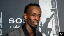 Barkhad Abdi dalam acara penayangan film"Captain Phillips" di Newseum, Washington (2/10).