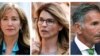 Gabungan foto yang menunjukkan aktris Felicity Huffaman (kiri), aktris Lori Loughlin dan suaminya perancang busana Mossimo Giannulli, di luar pengadilan feeral di Boston, 3 April 2019 (foto: AP Photos/Charles Krupa, Steven Senne)