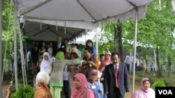 Kurang lebih 2.000 warga datang ke acara halal bihalal komunitas Indonesia di Washington, DC.