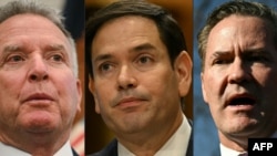 U.S. Special Envoy to the Middle East Steve Witkoff, left, in Washington, Feb. 3, 2025; U.S. Senator Marco Rubio, middle, in Washington, Jan. 15, 2025; and U.S. National Security Advisor Mike Waltz in Washington, Feb. 4, 2025. 
