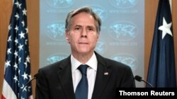 资料照片：美国国务卿布林肯。