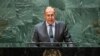 Menteri Luar Negeri Rusia Sergey Lavrov berpidato di hadapan sidang Majelis Umum PBB di New York, Sabtu, 25 September 2021. (Foto: Reuters/Eduardo Munoz/Pool)