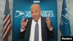 Kepala Kantor Pos Amerika Louis DeJoy memberikan kesaksian kepada Komite Keamanan Dalam Negeri Senat AS. (Foto: Reuters)