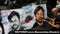 Murali u pomen poginulog novinara Daniša Sidikija u Mumbaju u Indiji (REUTERS/Francis Mascarenhas)