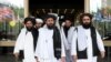 FILE - Taliban delegation leaving after peace talks with Afghan senior politicians in Moscow, Russia May 30, 2019. 