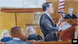 Trampov advokat Tod Blanš obraća se porotnicima u završnoj reči, 28. maj 2024. (Elizabeth Williams / AP)