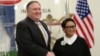 Menlu AS Mike Pompeo dan Menlu Indonesia Retno Marsudi dalam pertemuan di Jakarta, 4 Agustus 2018.